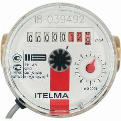 Счетчик горячей воды Itelma WFW24. E130, Ду=20мм, L=130 мм с импульсным выходом