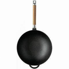 Сковорода Гардарика "WOK", чугун, 24см, для всех плит, включая индукционные, черная