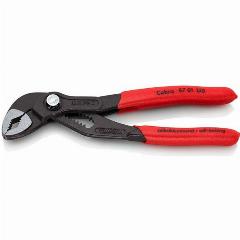 Клещи Knipex Cobra 8701150, переставные, черненые, длина 150мм, красный/серый