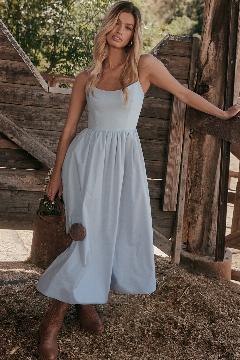 Сарафан, light blue, 42