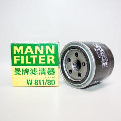 Фильтр масляный (бензин) MANN Hyundai Solaris Creta Sonata I20 I 30/Kia Rio Cerato Soul Spectra Optim W811/80 2630035505
