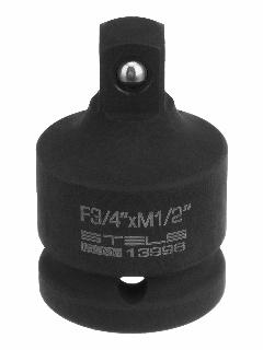 Переходник ударный Stels F3/4 x M1/2, из хромомолибденовой стали 13996, 1/2", 3/4"