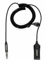 Aвтомобильный Bluetooth AUX адаптер, ресивер 3,5mm AUX-USB Ugreen CM309 (70601) Bluetooth v5.3, серый — фото 3