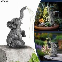 Фигурка Milochic "Солнечный слон", смола, питание от солнечных батарей, черный