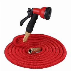 Шланг поливочный удлиняющийся с распылителем Magic Garden Hose- 50 метров, красный