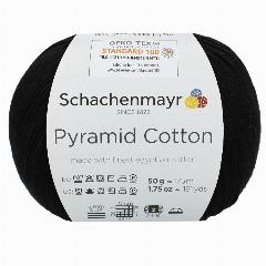 Пряжа для вязания Schachenmayr Pyramid Cotton (00099 Schwarz) 1 моток 50г/175м