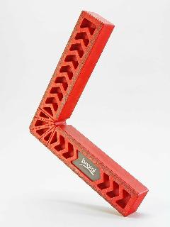 Beorol Угольник столярный пластиковый 200x200 мм, красный