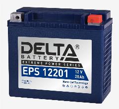 Мото аккумулятор DELTA EPS12201 (12В 20Ач 310А 175х87х154 мм) обр. пол, 87x175x154 мм