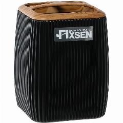 Стакан для зубных щеток Fixsen "Black Wood" FX-401-3, черный, пластик, квадратный, с дозатором