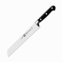 Нож для хлеба ZWILLING "S", с серрейторной заточкой, сталь, чёрный, 200мм, черный