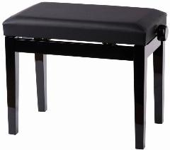 HY-PJ010-GLOSS-BLACK Банкетка, черная, искусственная кожа, Rin