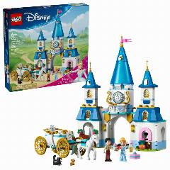 Конструктор LEGO Disney Замок и карета Золушки 43275, 596 деталей, от 6 лет, кремовый, 43275, 380x360x80