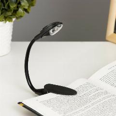 Лампа для чтения на прищепке "Лоск, черная" 1LED 25х2х3,5 RISALUX
