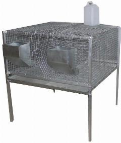 Клетка для кроликов на 16 голов, белый, 75x75x20 см