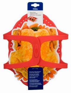 Форма для запекания Trudeau Silicone Rack & Lift, силиконовая, с ручками, овальная, красный