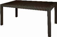 Стол садовый RATTAN прямоугольный на 6 персон, 153х79см, мокко