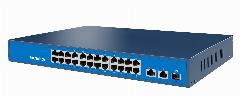 Коммутатор 24 порта PoE + 2 порта 1000 мбит/с SECTEC ST-PLC24-POE 350W, синий