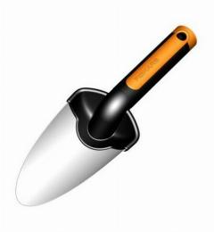 Садовый совок Premium Planters FISKARS 1000726, черный/оранжевый