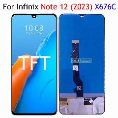 Amoled TFT 6,7 дюймов для Infinix Note 12 Pro 4G X676B/Note 12 2023 X676C ЖК-дисплей с цифровым преобразователем сенсорного экрана в сборе/рамка, X676C TFT NO Frame