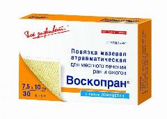 Повязка Воскопран Левометил сетчатая стерильная, 5х7.5см, 5шт