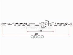Трос ручного тормоза AUDI 80 IV/90 III 88-94 левый Sat арт. ST-52-0023