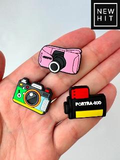 Джибитсы фотоаппараты, джибитсы камеры для фотографа и видеографа, украшения для обуви, набор 3 штуки., разноцветный