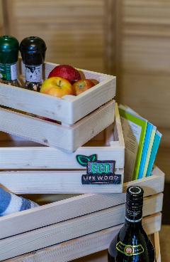 Набор деревянных ящиков, Eco life Wood, бежевый