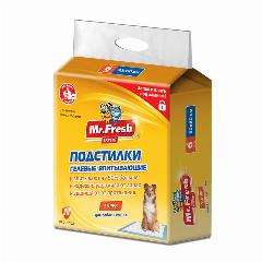 Подстилки-пеленки Mr.Fresh Expert Super, повышенная впитываемость, для кошек и собак, 90 см*60 см (6 шт.), бежевый, 60x90 см