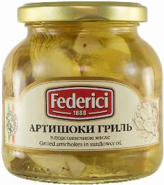 Артишоки Federici гриль в подсолнечном масле, 280г