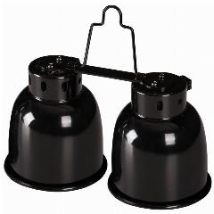 Светильник двойной Repti-Zoo Mini Combo Dome 02DRL, навесной, 2×40 Вт, черный