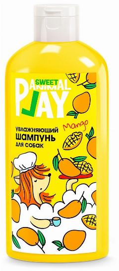 ANIMAL PLAY SWEET Увлажняющий 300 мл шампунь для собак и кошек спелый манго, желтый