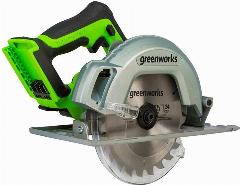 Пила циркулярная аккумуляторная Greenworks GD24CS 24 В без АКБ и З/У (1500907), зеленый/черный