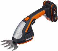 Ножницы-кусторез аккумуляторный Worx WG801E, 2 А·ч, 20 В, с АКБ и ЗУ, желтый