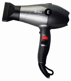 Фен профессиональный с ионизацией потока ERIKA PROFESSIONAL HDR-002C, 2000 Вт серый карбон