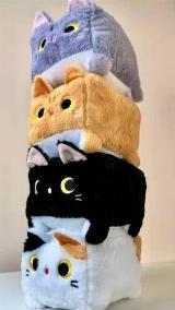 Четыре котокубика Мягкая игрушка Кот Квадрат - Котокуб/Кубокот 4 шт 20см, разноцветный — фото 3