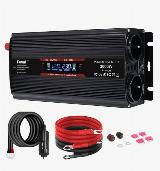 Автомобильный преобразователь напряжения инвертор FOVAL 3000 w 12v-220v Power inverter. Модифицированная синусоида., черный — фото 3