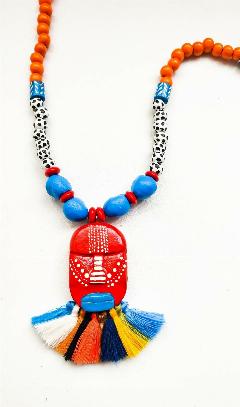 Бусы TWIGGY PIGGIE, дерево, 72 см, красный