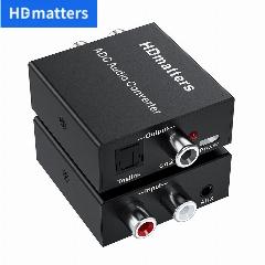 Аналого-цифровой аудио конвертер ADC 3,5 мм Aux + L/R RCA в Toslink/коаксиальный, check note