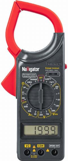 Клещи токовые Navigator 80 263 NMT-Kt01-266C (266C), черный, IP20, 50 мм