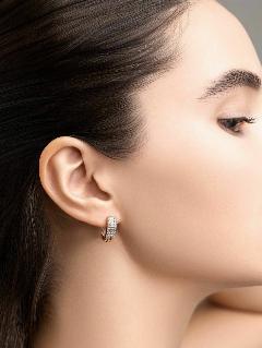 Серьги пусеты, фианит, золото12