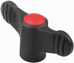 Ручка-барашек M5 KIPP K0274.1056, красный, черно-серый
