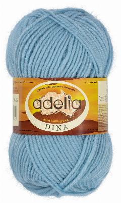 Пряжа ADELIA "DINA" 100% шерсть 50 г 100 м №29 голубой