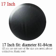 Чехол из чистого черного ПВХ для запасных шин, 14 "15" 16 "17", из искусственной кожи, крышка клапана колеса, тонкая защитная сумка, подходит для всех автомобилей, 17inch Type1