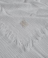 Плед для детей BEDDY Byes (BB 321) из органической муслиновой ткани с бахромой, 80х100 см, экрю, белый, 100x80 см — фото 4