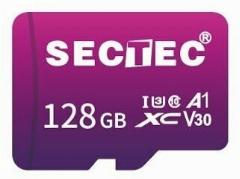 Карта памяти 128ГБ microSD SECTEC для камер видеонаблюдения UHS-I Speed Class U3 V60 A1(Тайвань), 11*15*1