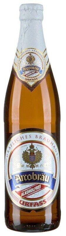 Пиво Arcobrau Urfass (Аркоброй Урфас), светлое, фильтрованное, безалкогольное, 5 шт по 0.5л