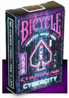 Bicycle Cyberpunk Cybercity, игральные карты в стиле киберпанк, черный