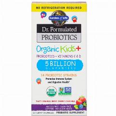Garden of Life, Dr. Formated Probiotics, Organic Kids +, вкусные органические ягоды и вишня, 30 таблеток