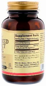 Solgar Экстракт виноградных косточек / Grape Seed Extract 100 mg Vegetable Capsules капсулы массой 435 мг 30 шт — фото 3