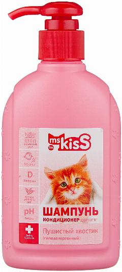 Ms. Kiss № 4 шампунь Пушистый хвостик для котят 200 мл, розовый
